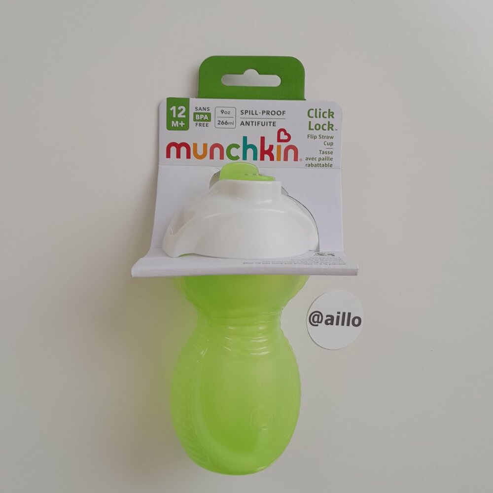 munchkin Click Lock Flip Straw Cup, 9 oz